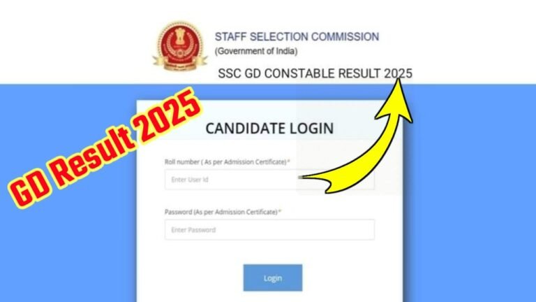 SSC GD Constable Result 2025